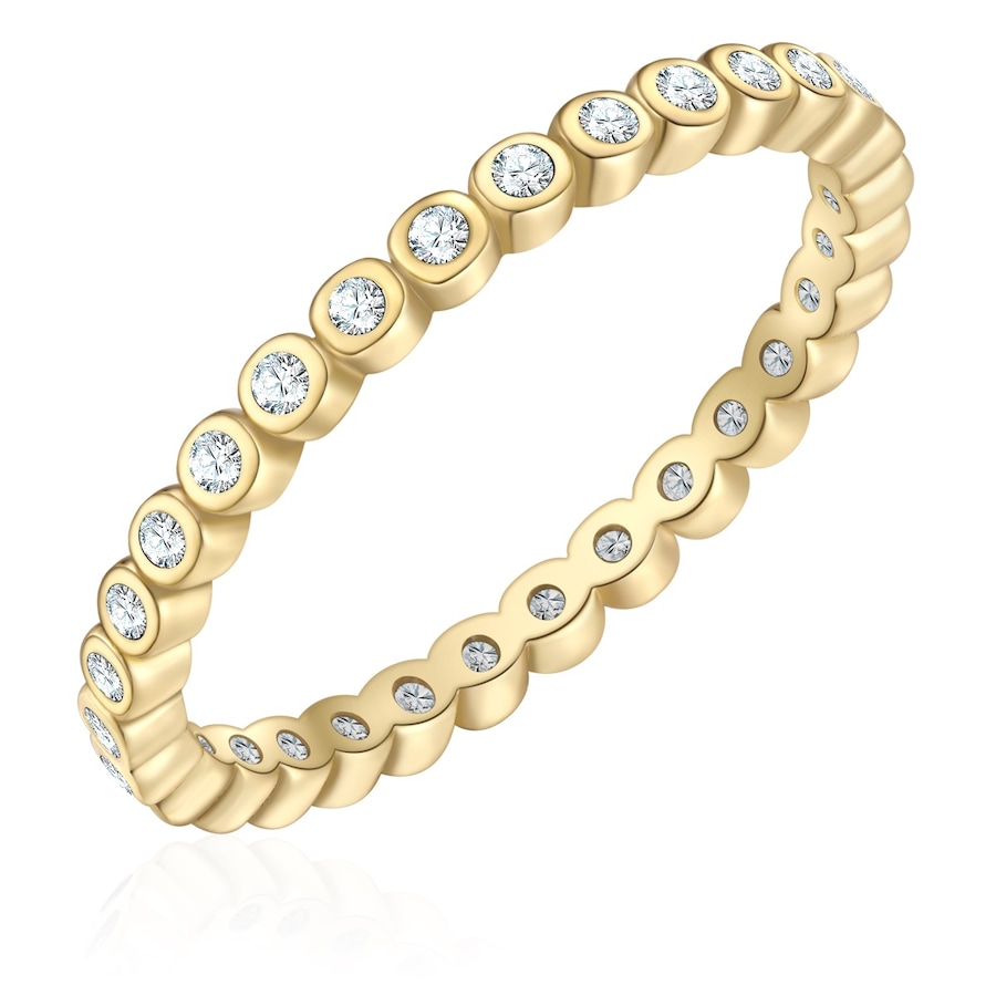 Glanzstücke München Ring aus Sterling Silber in gelbgold mit Zirkonia 56 Damen