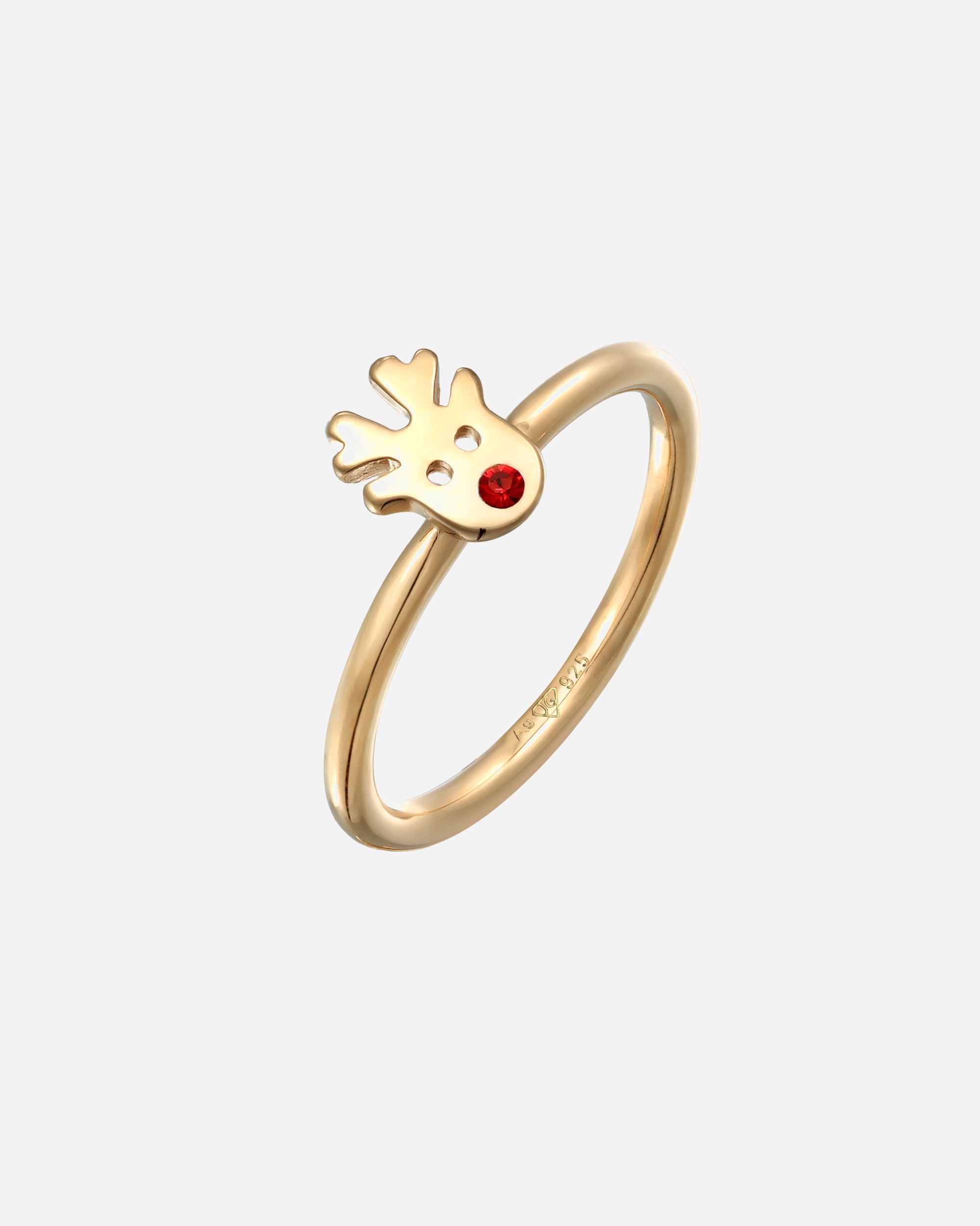 Ring für Weiblich Elli Rentier Christmas 925 Silber, mit Kristallen von Swarovski® 58