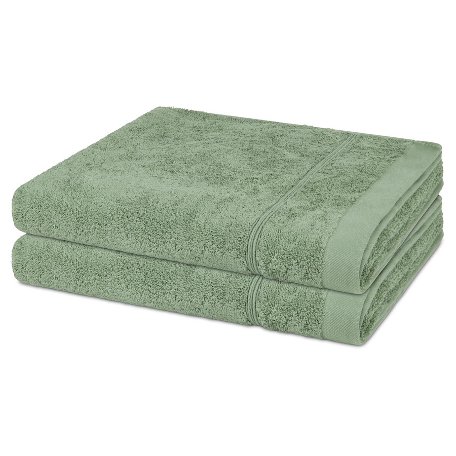 ROSS Duschtuch-Set Rubin (2er Set) Piniengrün Grau