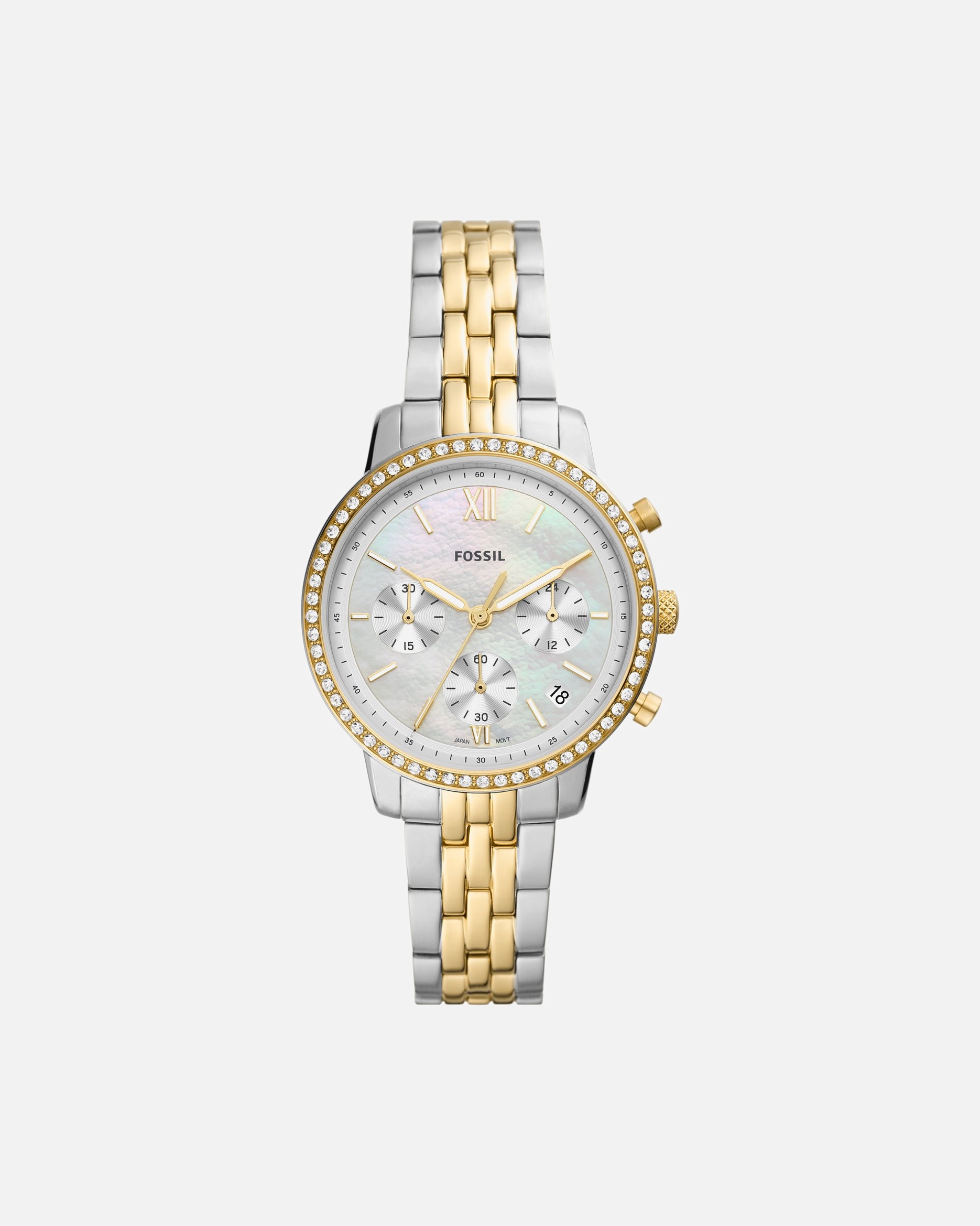 Uhr für Weiblich Fossil Chronograph Edelstahl One Size