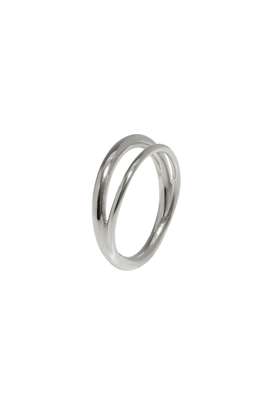 Stilnest Duo Stapelring 925 Sterling Silber 54 Damen
