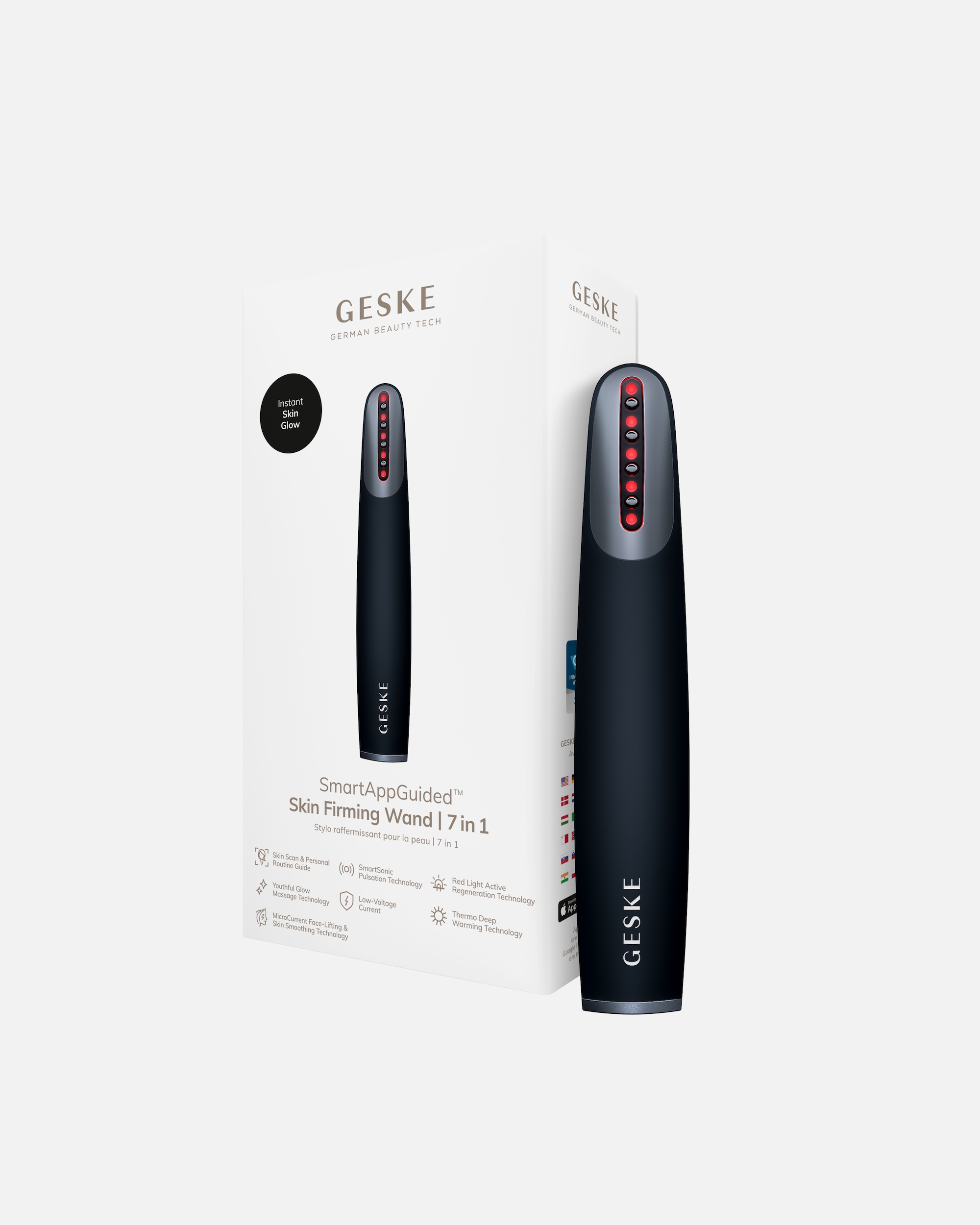Multifunktionsgerät für Unisex GESKE GESKE Skin Firming Wand | 7 in 1 | Anti-Aging | Mikrostrom Facelift Black