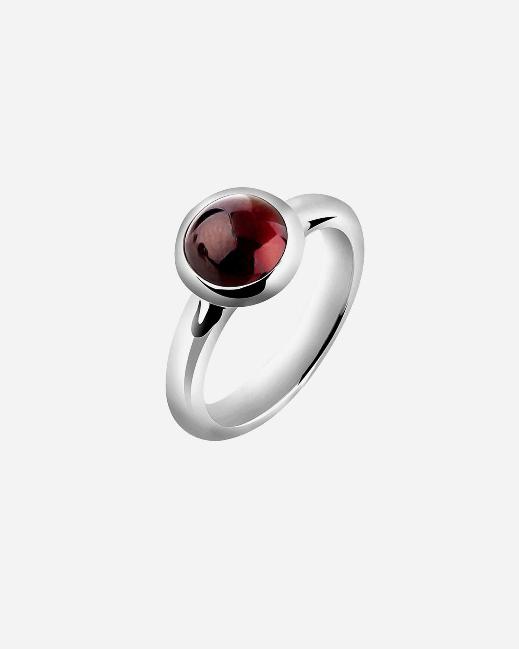Ring für Weiblich Nenalina Granat Cabochon Edelstein 925 Silber 56