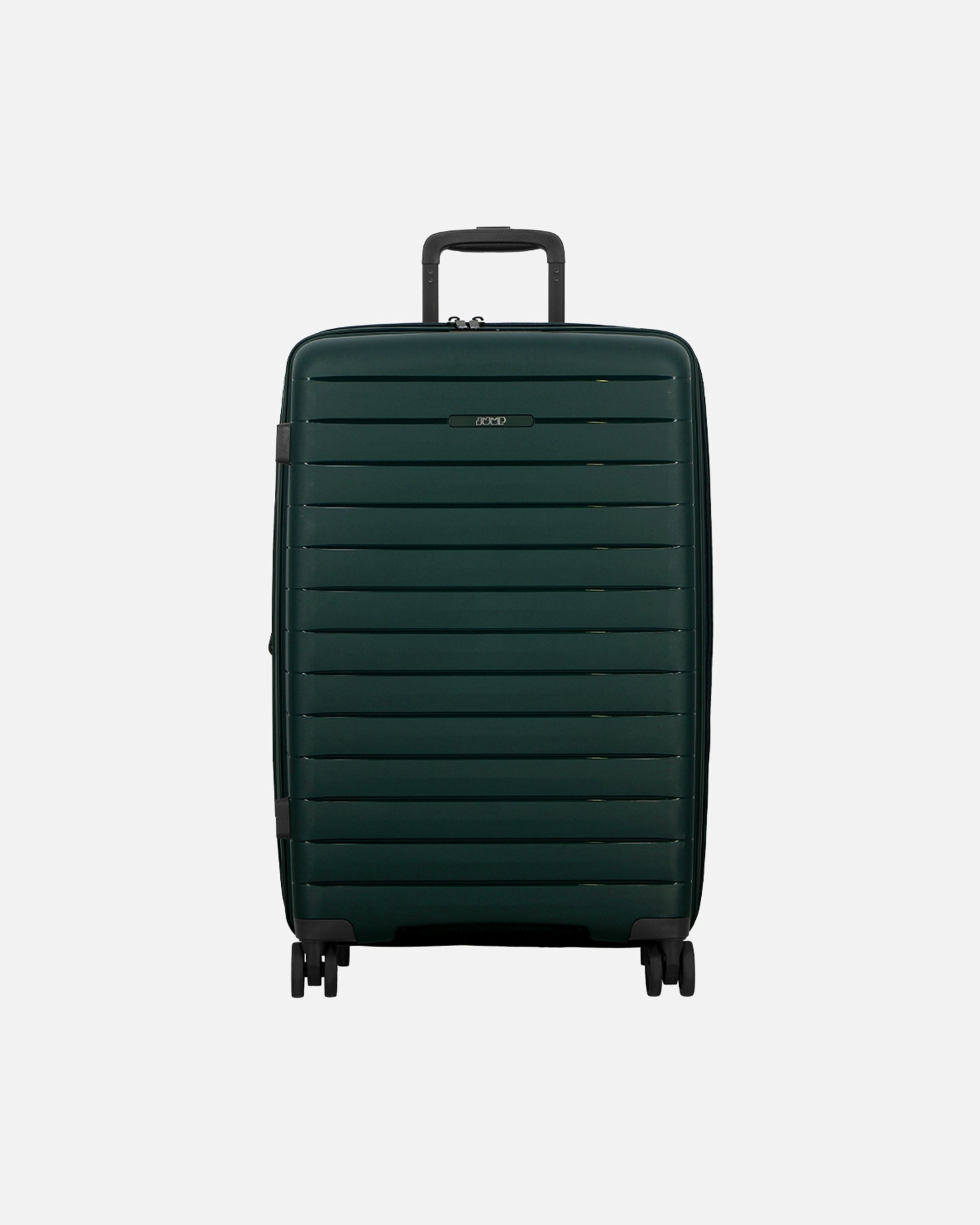 Trolley für Männlich Jump Striper 4 Rollen Trolley 68 cm mit Dehnfalte dark green