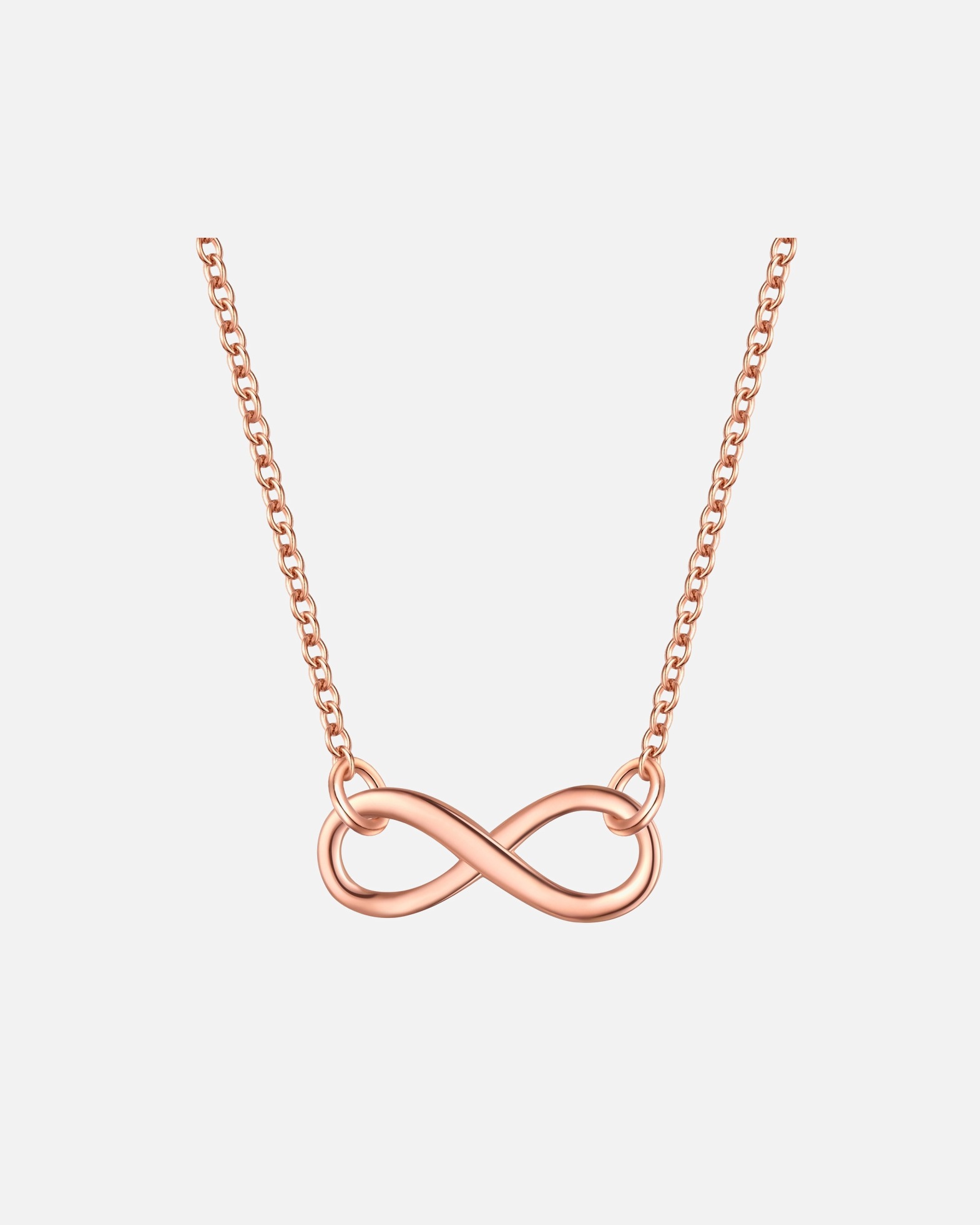 Halskette für Weiblich Glanzstücke München Halskette Infinity aus Sterling Silber in roségold 40,0 cm Basiskette + 5,0 cm Verlängerung