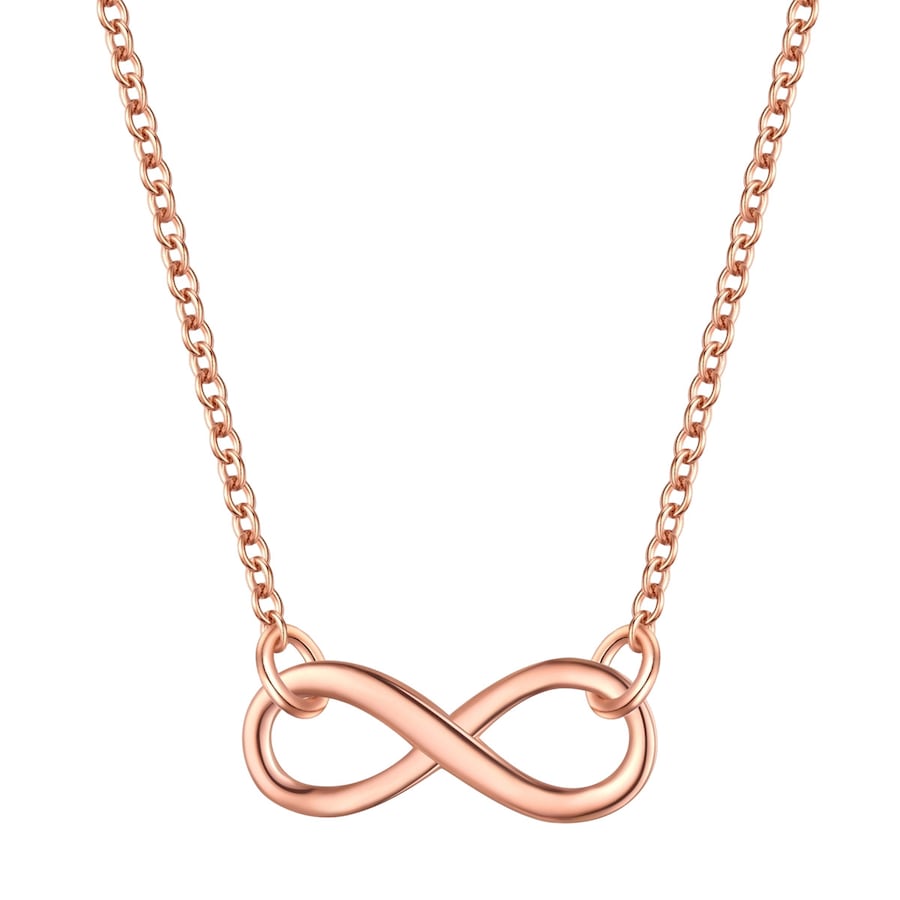 Glanzstücke München Halskette Infinity aus Sterling Silber in roségold 40,0 cm Basiskette + 5,0 Verlängerung Damen