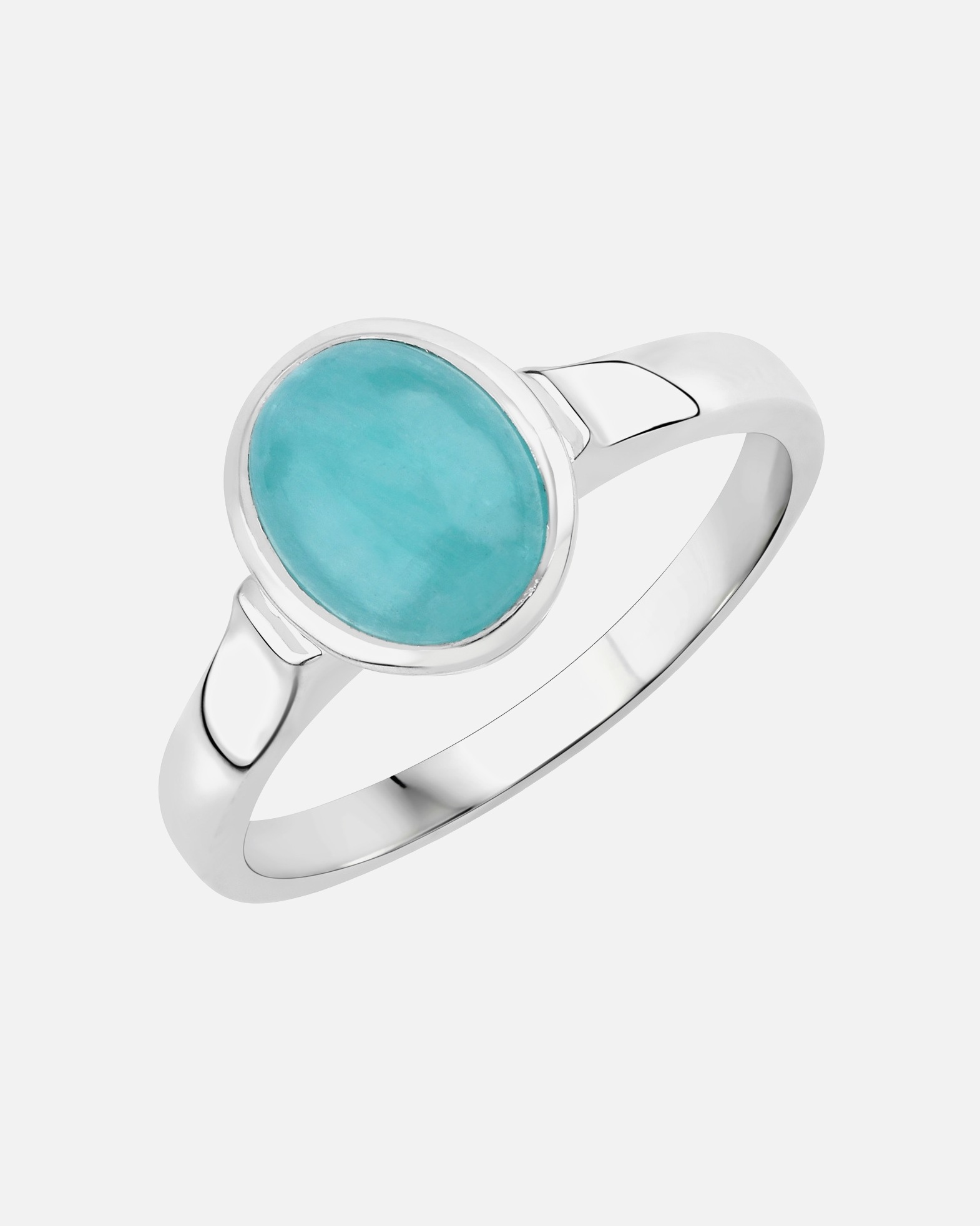 Ring für Weiblich Rafaela Donata Ring Sterling Silber Amazonit in Silber 50