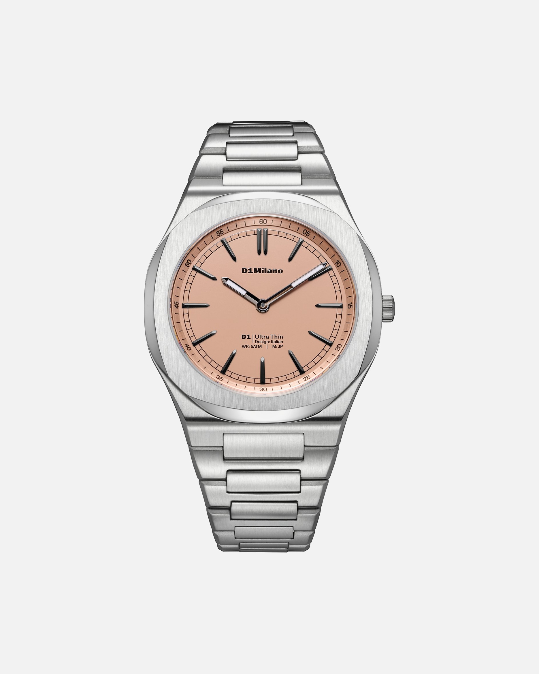 Uhr für Männlich D1 Milano Default Brand Line Herrenuhr Edelstahl rosé