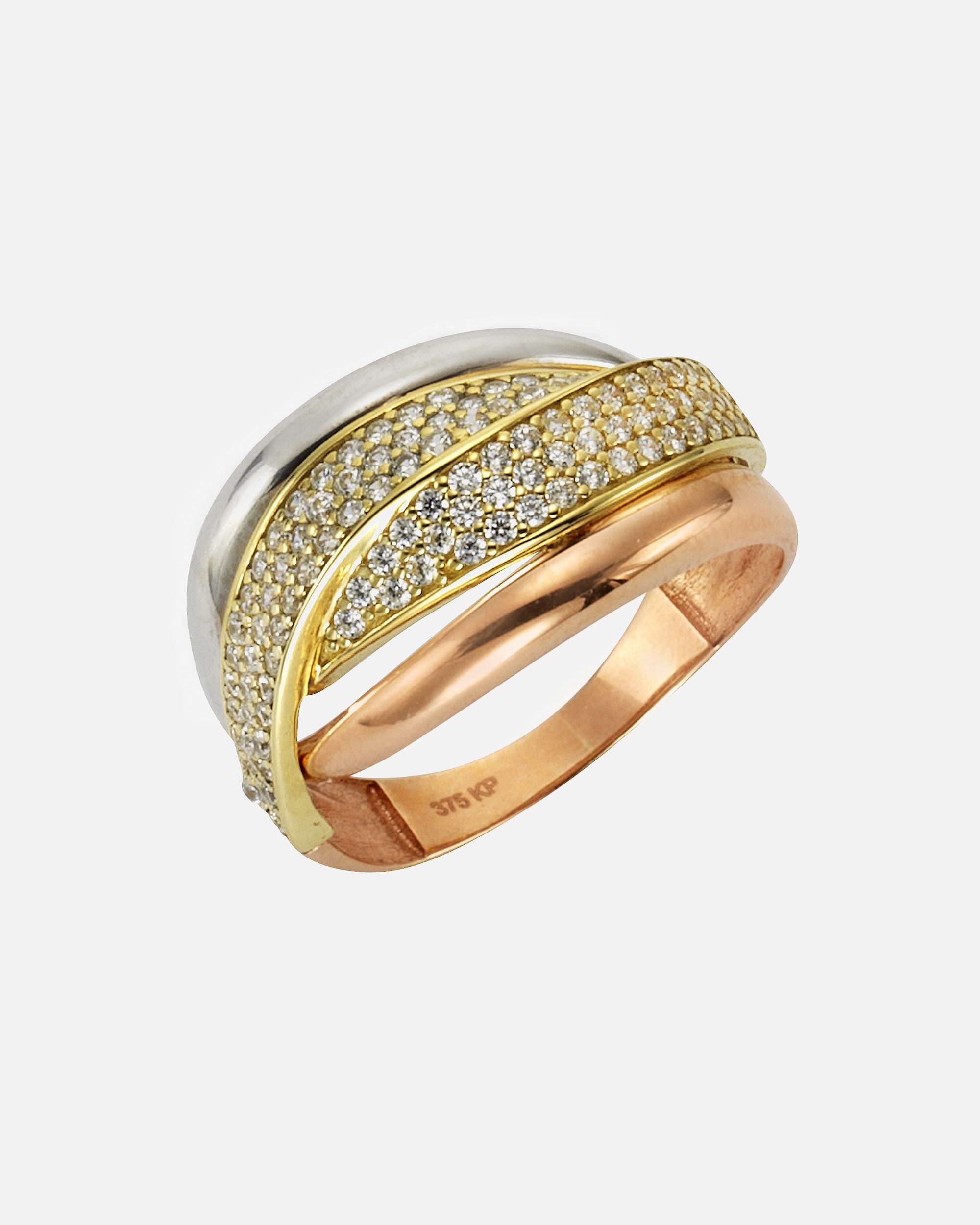 Ring für Weiblich Fascination by Ellen K. Ring 375/- Gold Zirkonia weiß 016 (50,5)