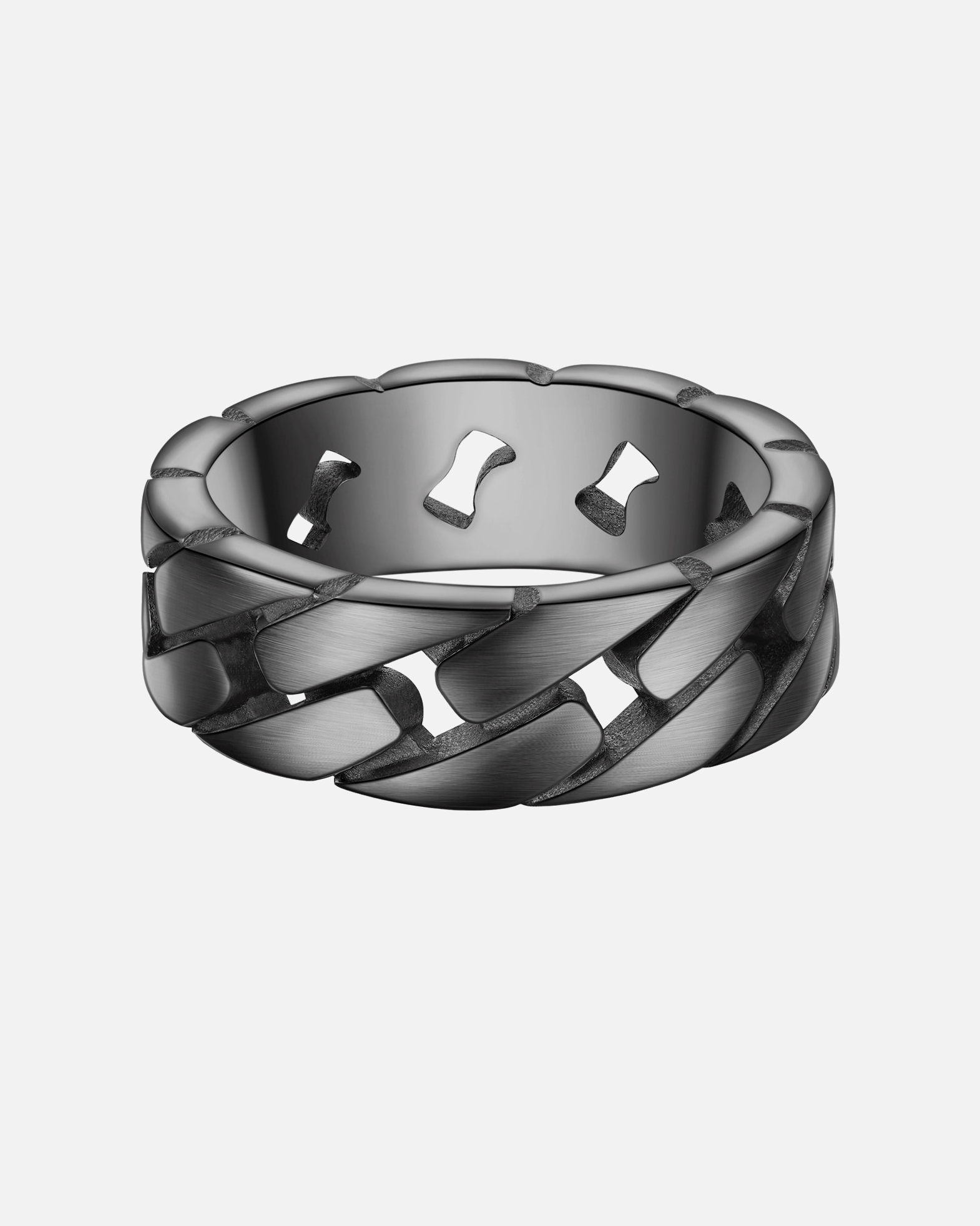 Ring für Männlich True Rebels Ring aus Edelstahl in gunmetal 66