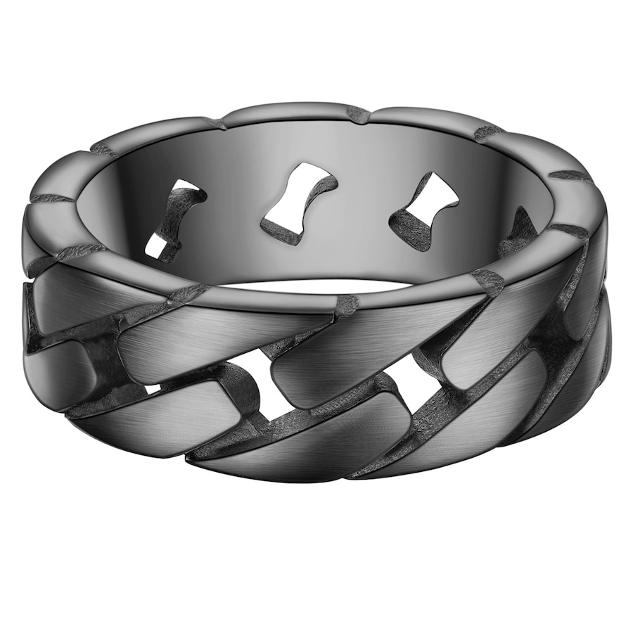 True Rebels Ring aus Edelstahl in gunmetal 66 Herren