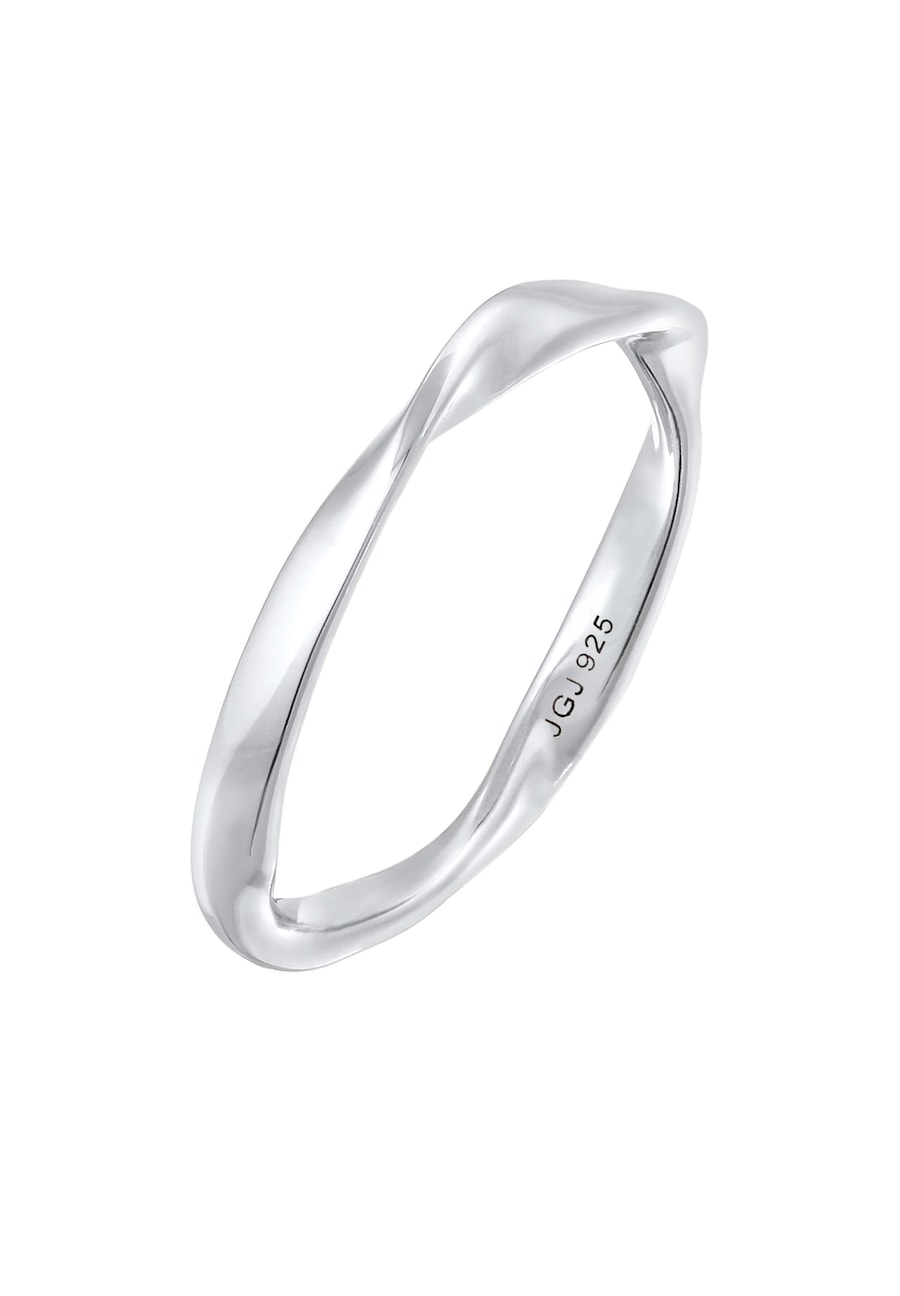 Elli Ring Bandring Gedreht Stapelring Basic 925 Silber 54 Damen