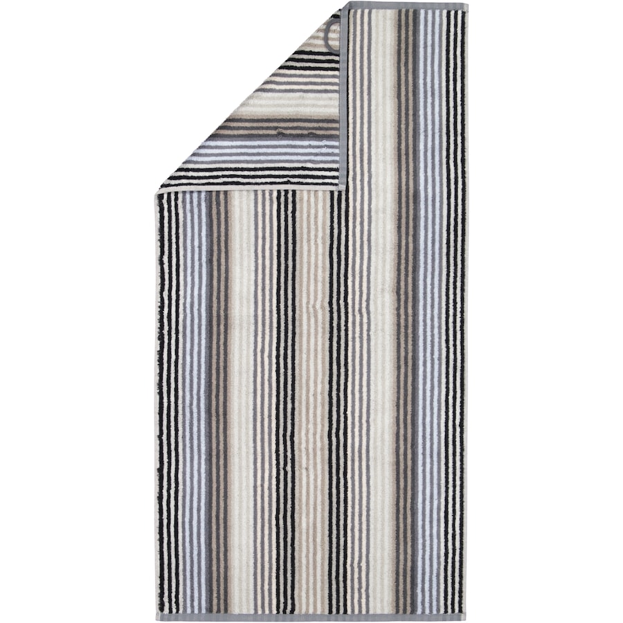 Cawö Handtücher Unique Streifen 944 anthrazit - 77 Handtuch 50x100 cm Grau