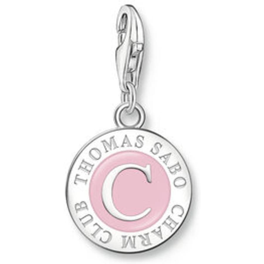 Thomas Sabo Charm 925er Silber, Emaille pink, silber Damen