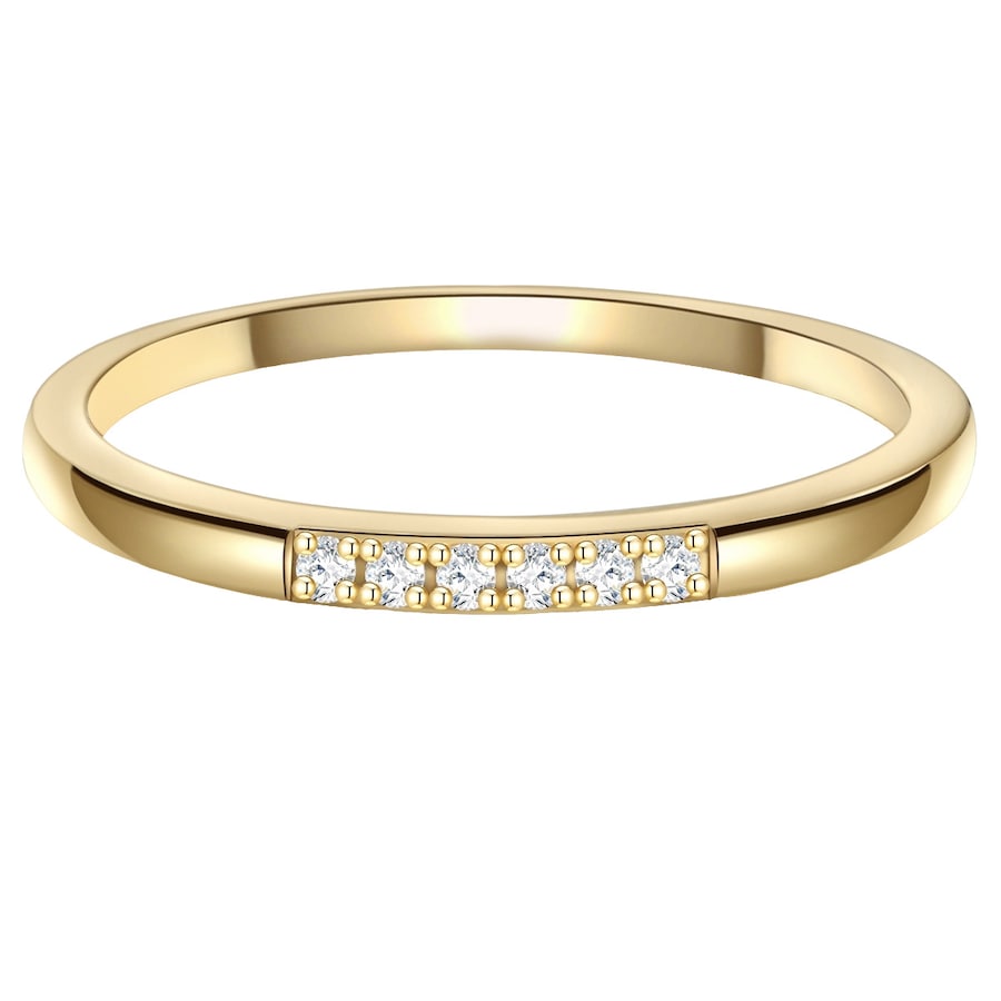 Glanzstücke München Ring aus Sterling Silber in gelbgold mit Zirkonia 60 Damen