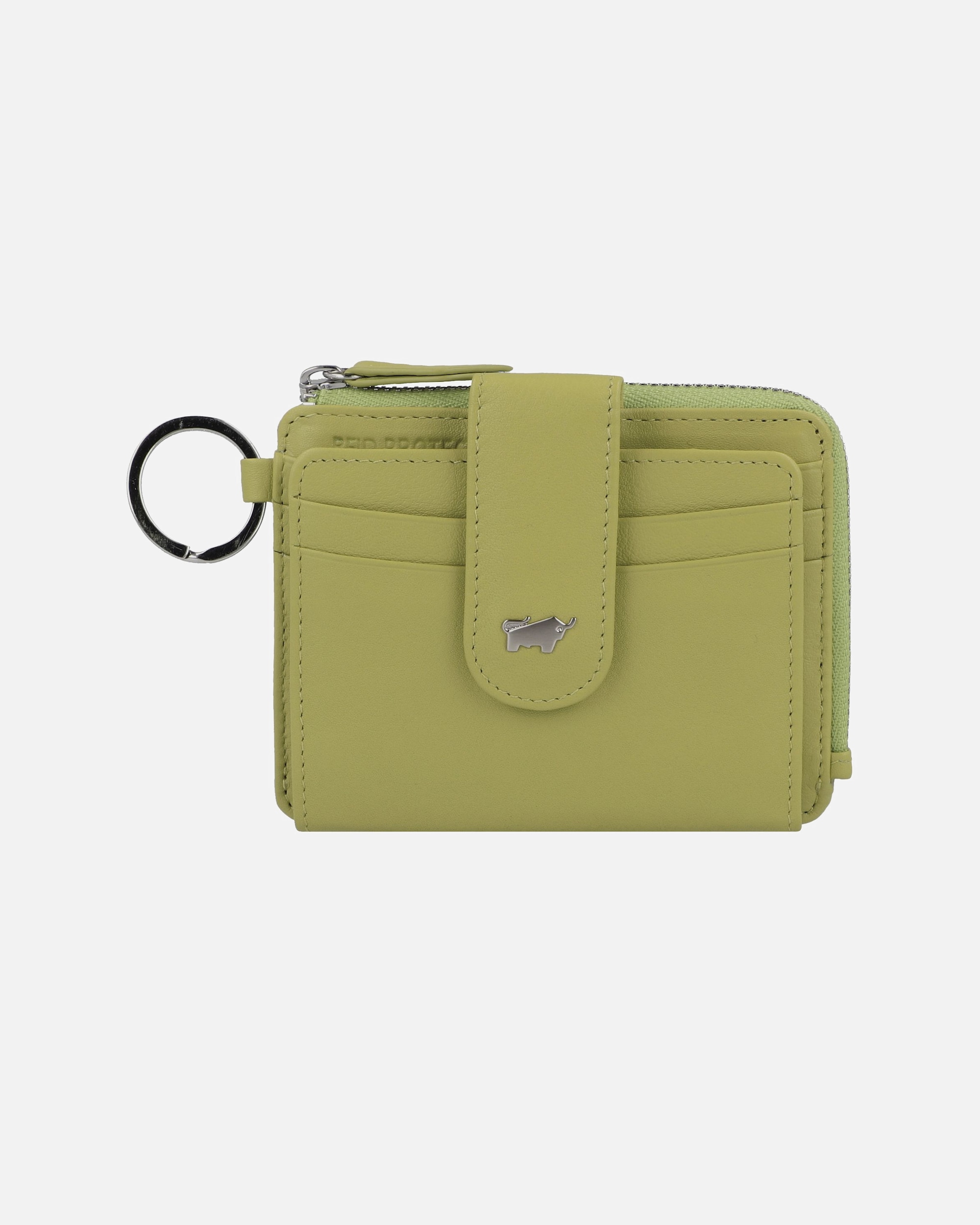 Etui für Männlich Braun Büffel Joy Kreditkartenetui RFID Schutz Leder 11 cm lemongrass