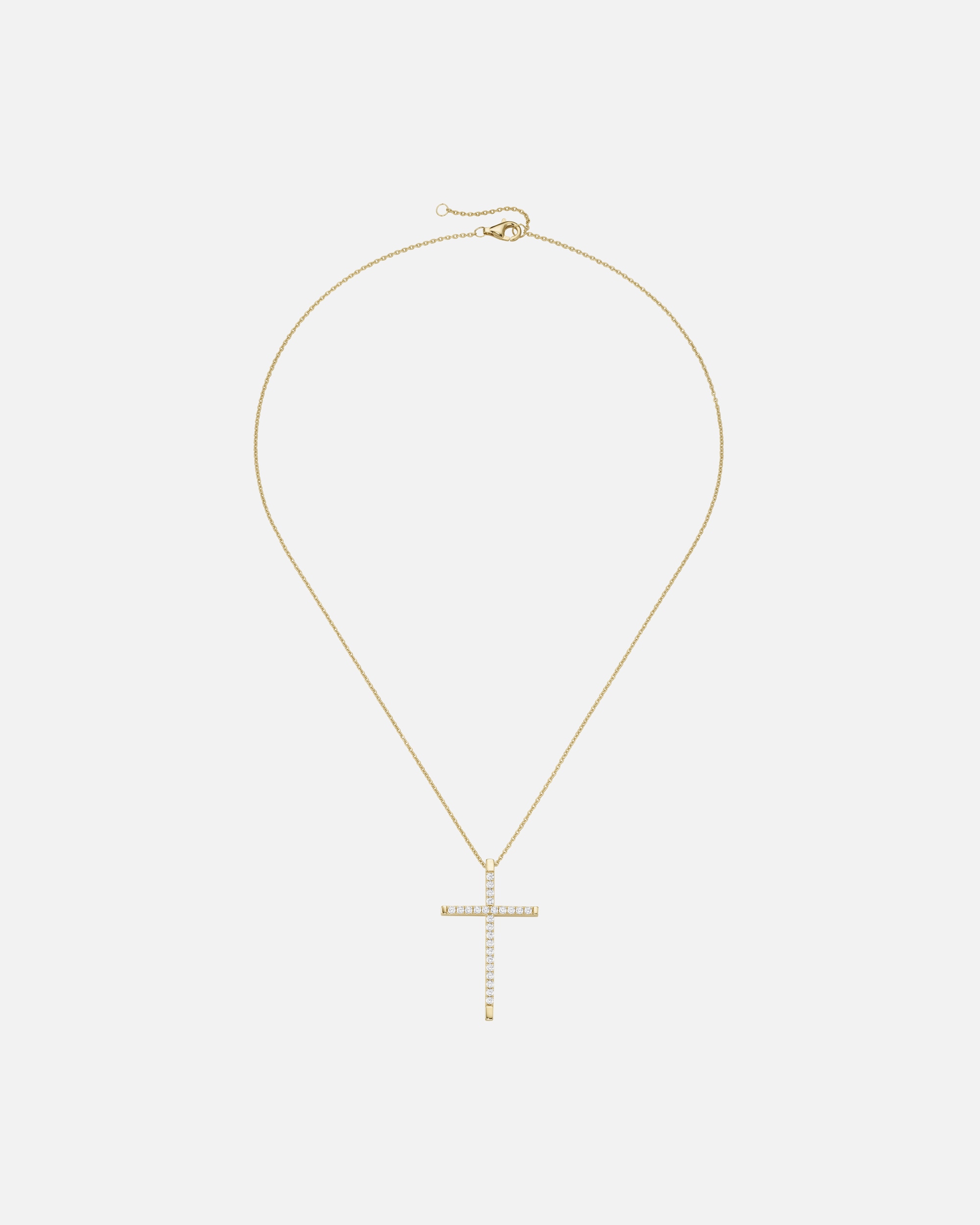 Halskette für Unisex Smart Jewel Kette Anhänger Kreuz, Zirkonia Steine, Silber 925 Vergoldet