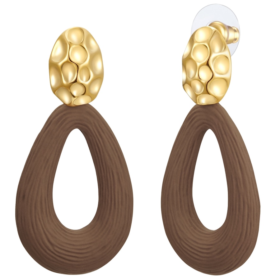 Lulu & Jane Ohrhänger aus Metall in Gelbgold 53,2 mm Damen