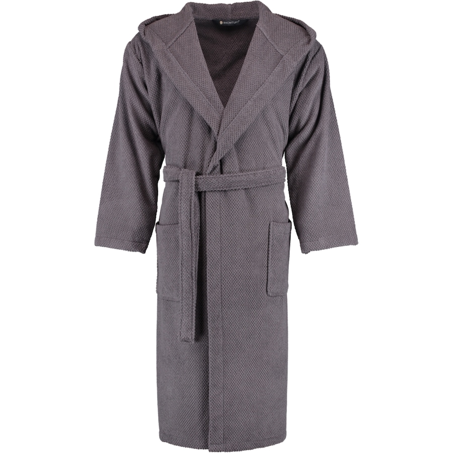 Rhomtuft Bademäntel unisex Kapuze Baronesse zinn - 02 M Weiss