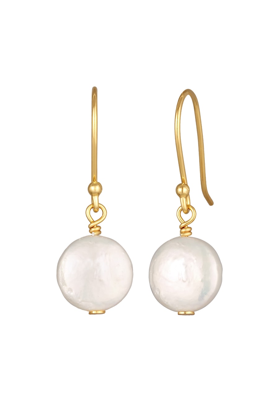 Elli Perle Barock Ohrhänger 925 Silber vergoldet OneSize Damen