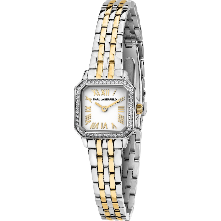 Karl Lagerfeld Damenuhr Edelstahl gold, silber, Diamant Damen