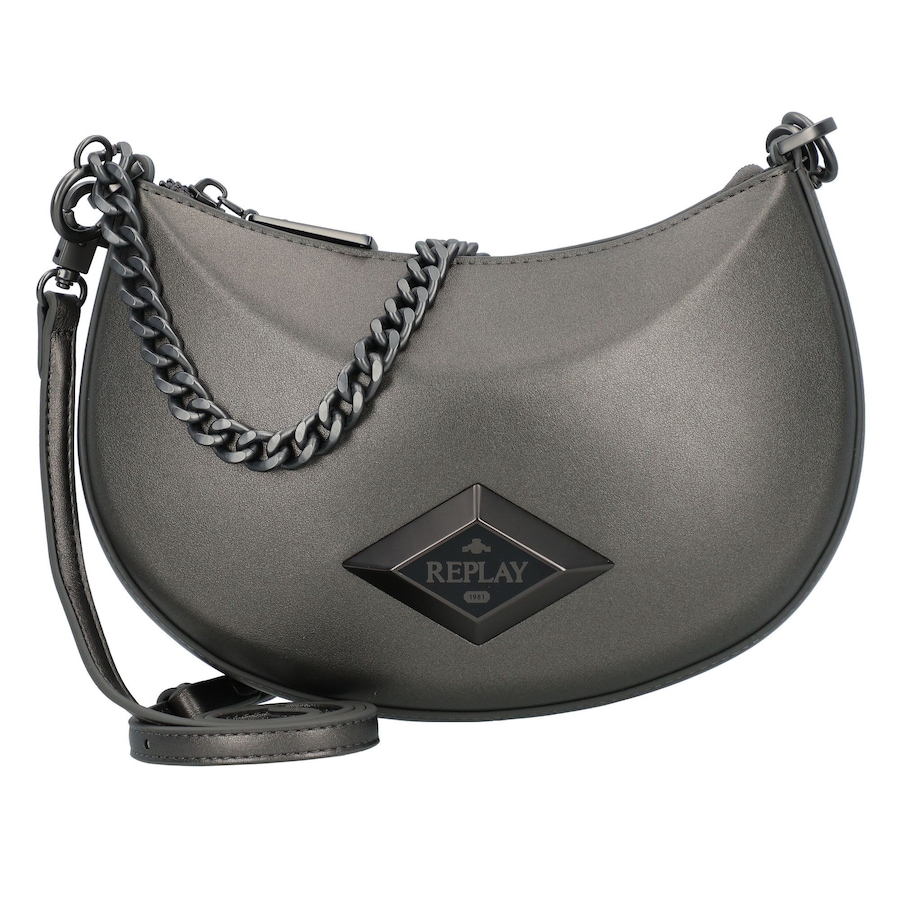 Replay Schultertasche gun metal Grau Damen