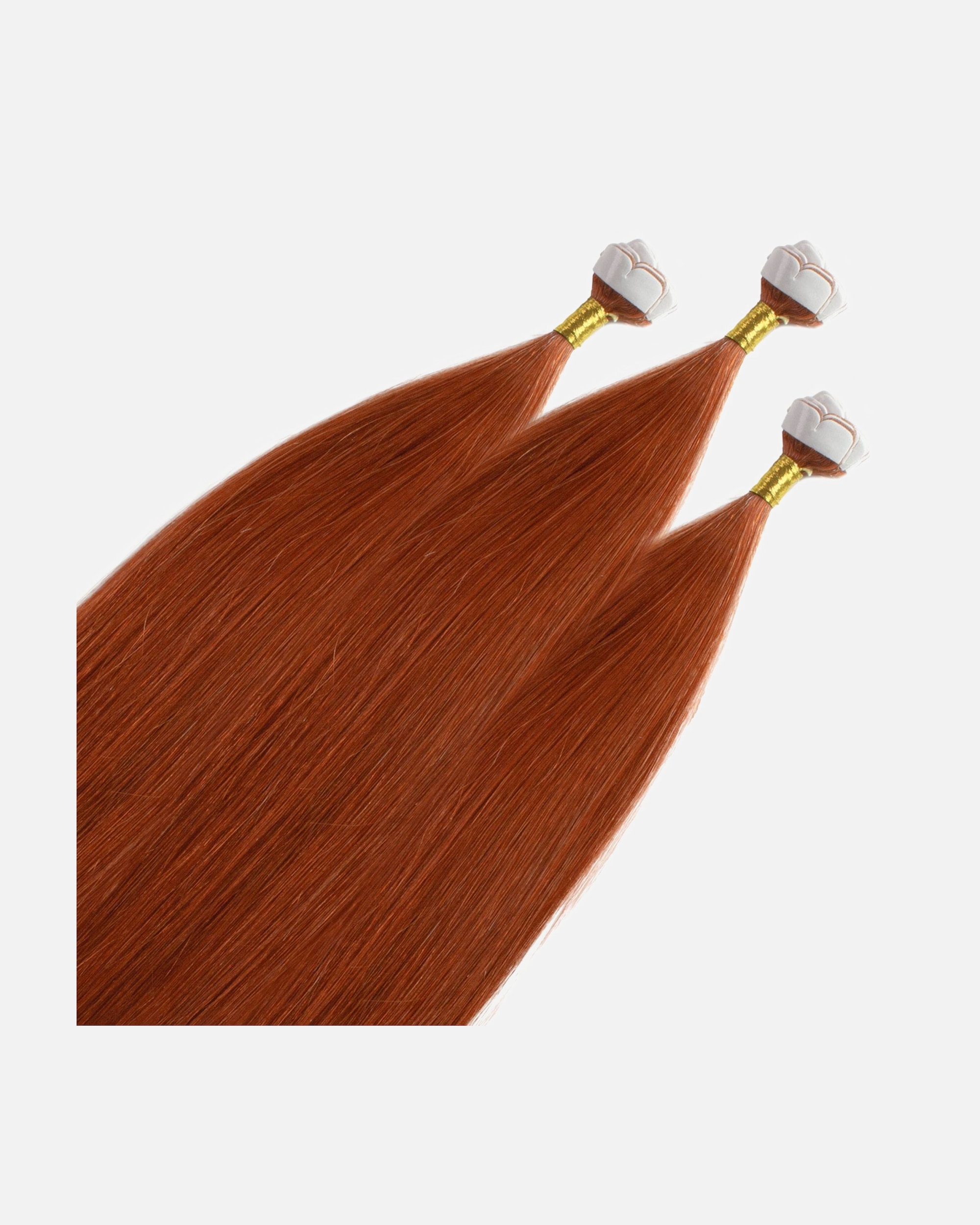 Extensions für Weiblich hair2heart Mini Tape Extensions Premium Echthaar #8/43 Hellblond Rot-Gold 60cm