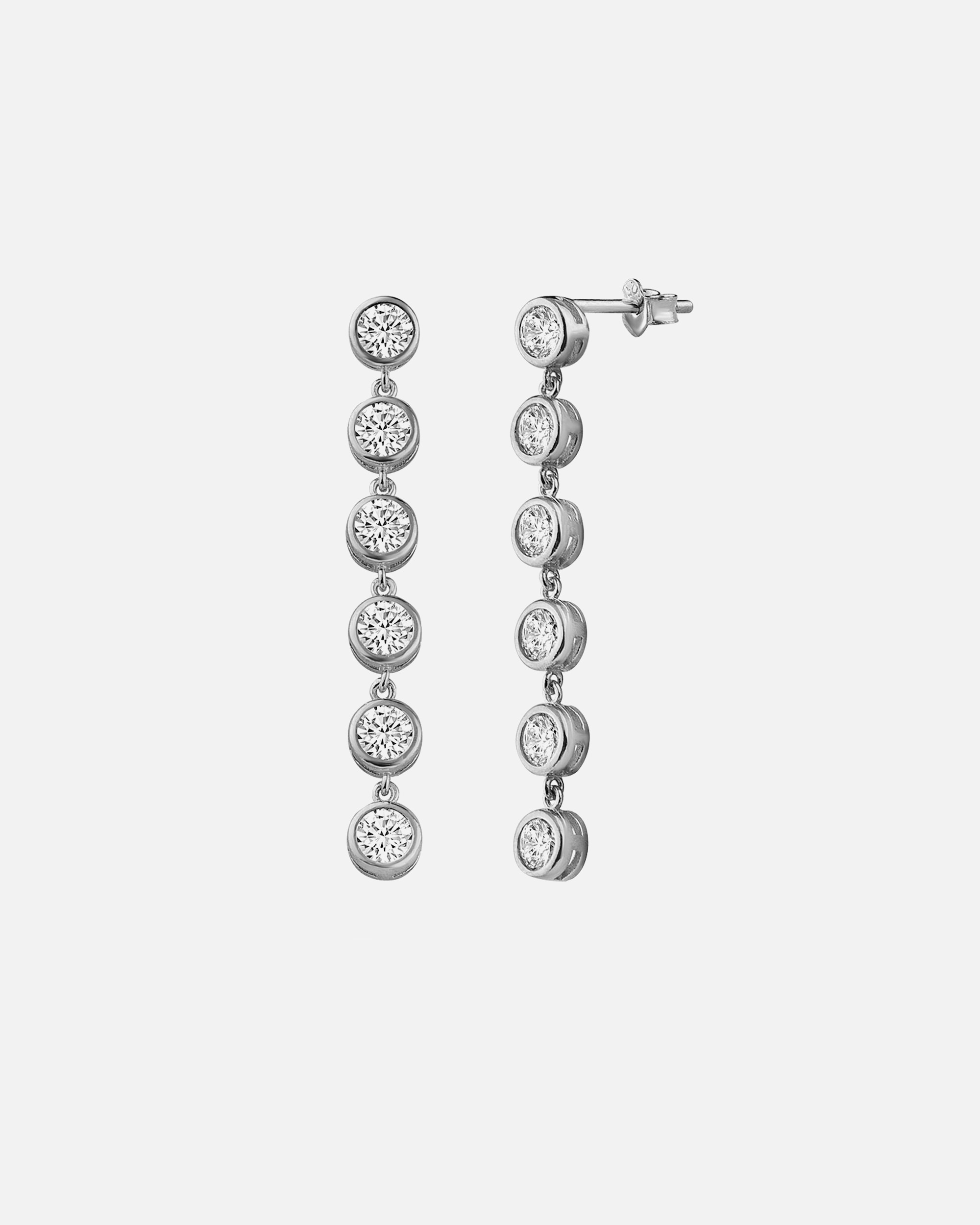 Ohrringe für Weiblich dKeniz Ohrhänger 925/- Sterling Silber Zirkonia weiß Weiß