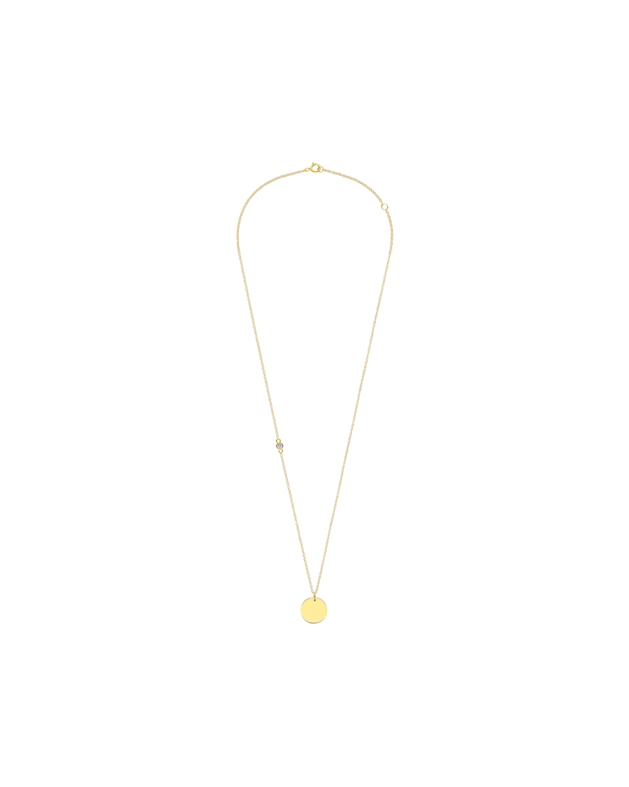 Lucardi Halskette 925 Silber 45 cm - Gelbgold legiert Gold Rund Damen