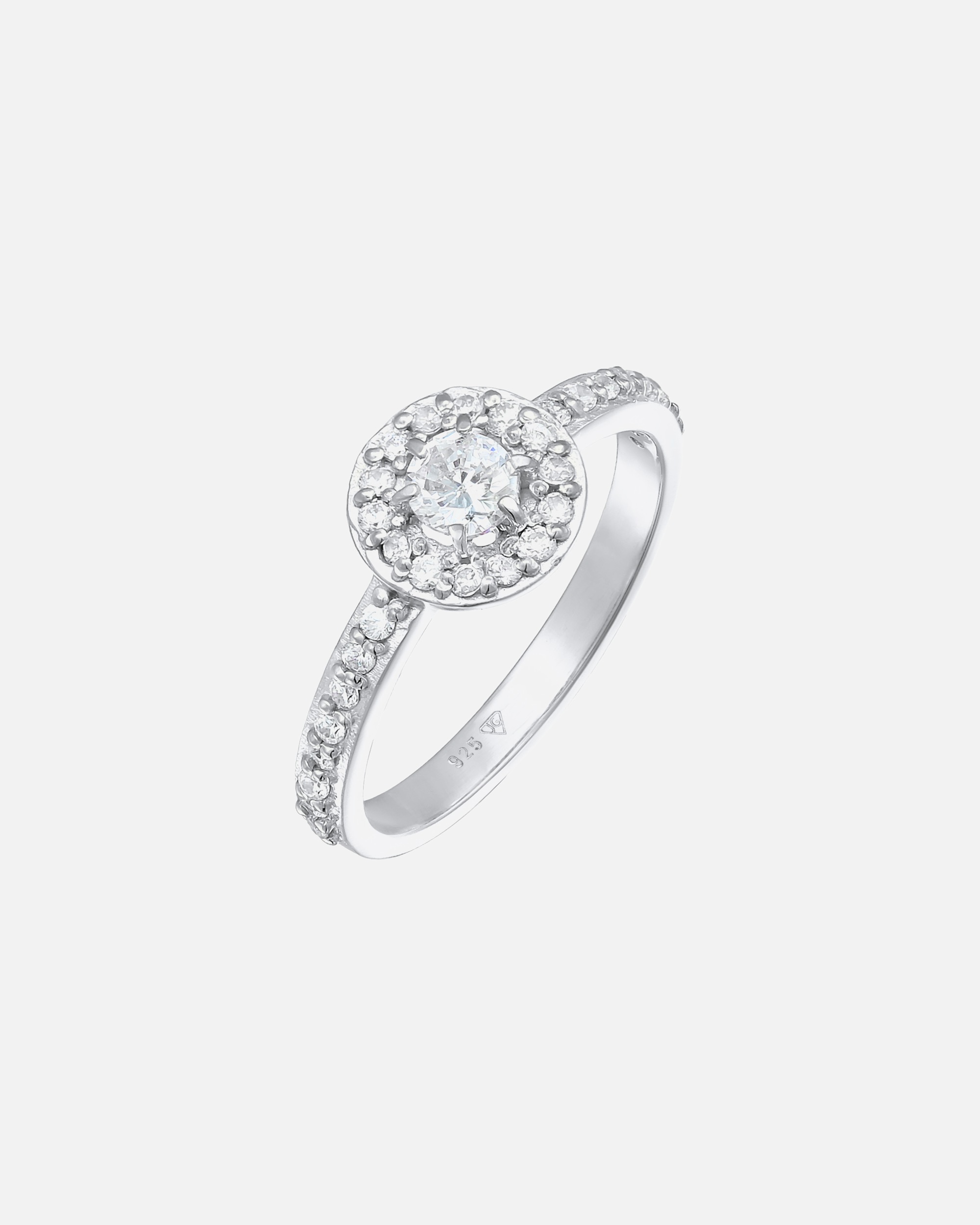 Ring für Weiblich Elli Zirkonia Klassik Verlobung 925 Silber 56