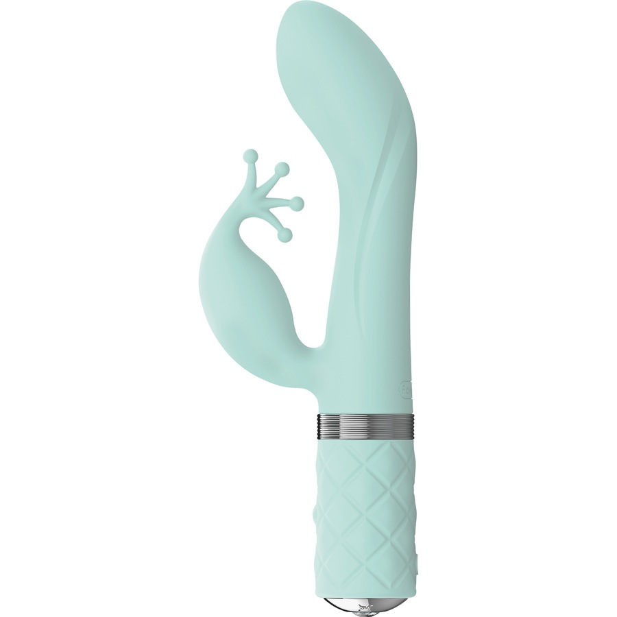 Pillow Talk G-Punkt-Vibrator mit Klitorisreizer Kinky Luxurious Dual Massager türkis