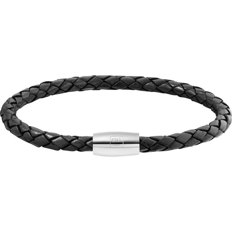 caï Armband Edelstahl, Leder One Size Herren