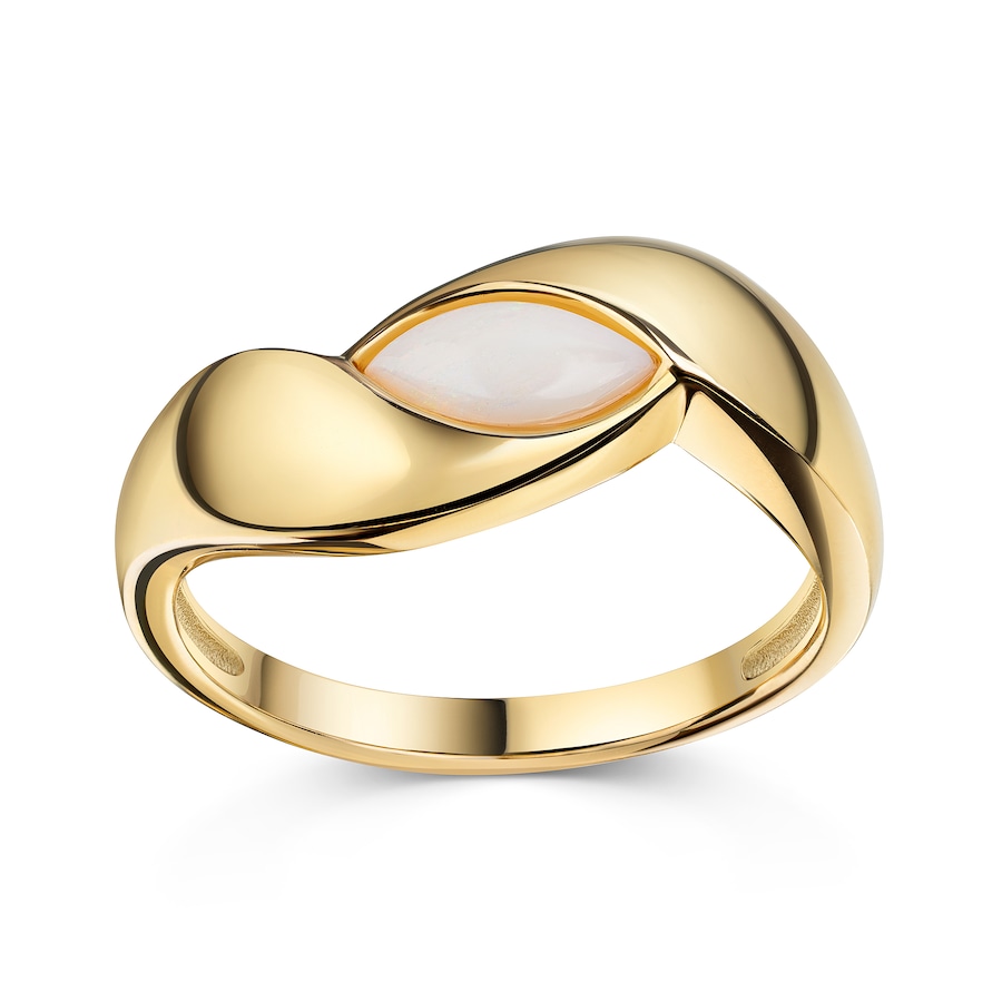 Zeeme Ring 925/- Sterling Silber Opal weiß 056 (17,8) Damen