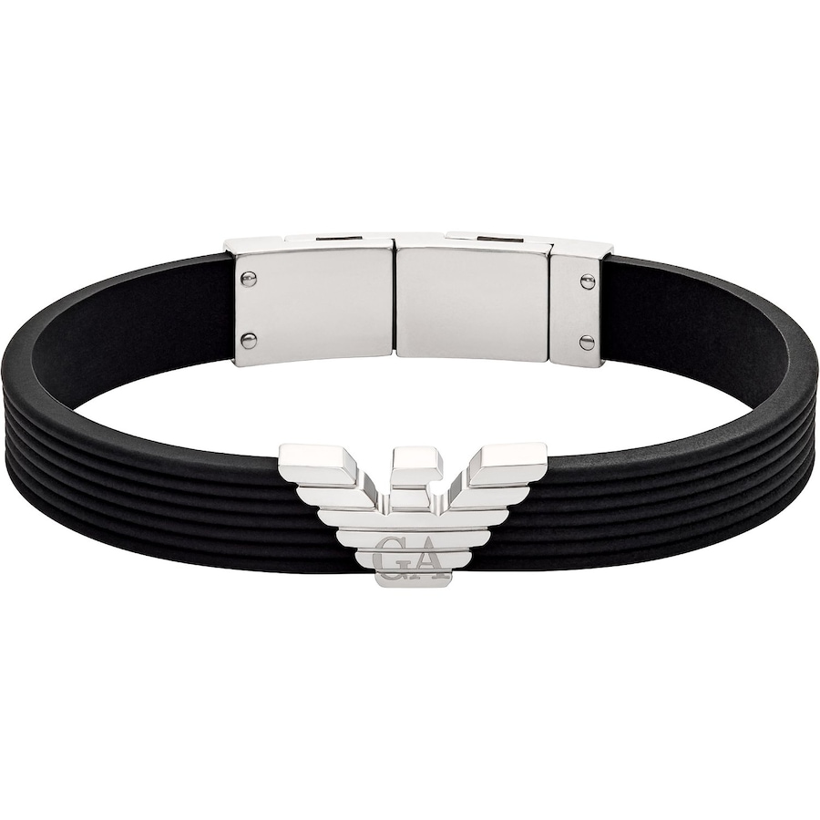 Emporio Armani Armband Silikon, Edelstahl One Size Herren