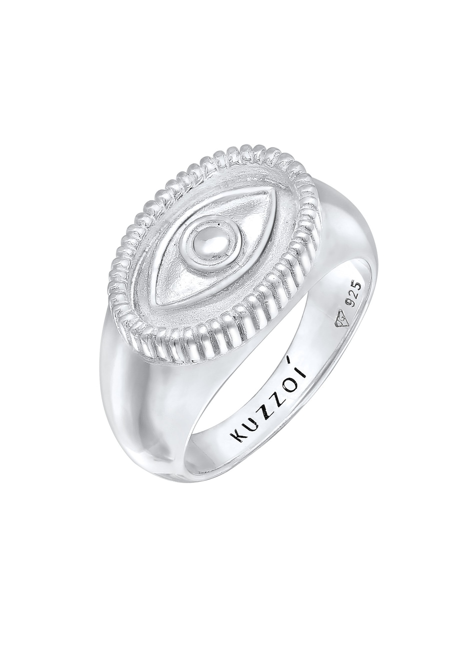 KUZZOI Herren Siegelring Evil Eye 925 Silber 60