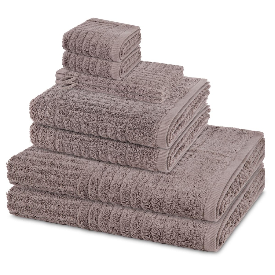 ROSS Handtuch-Set Carre (8-teilig) Flanell Grau