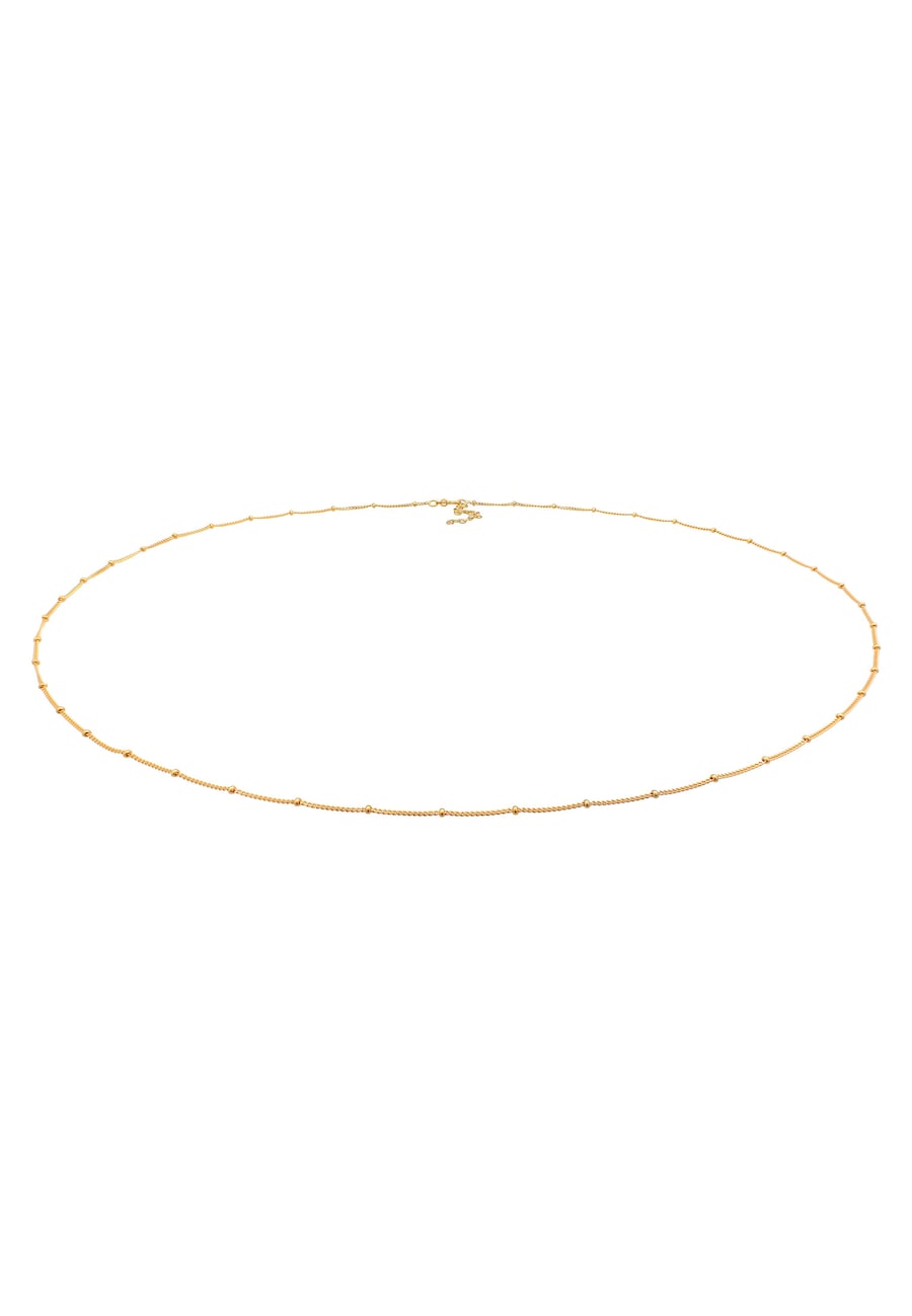 Elli Schmuckzubehör Taillenkette Body Chain Kugelkette 925 Silber goldfarben Damen