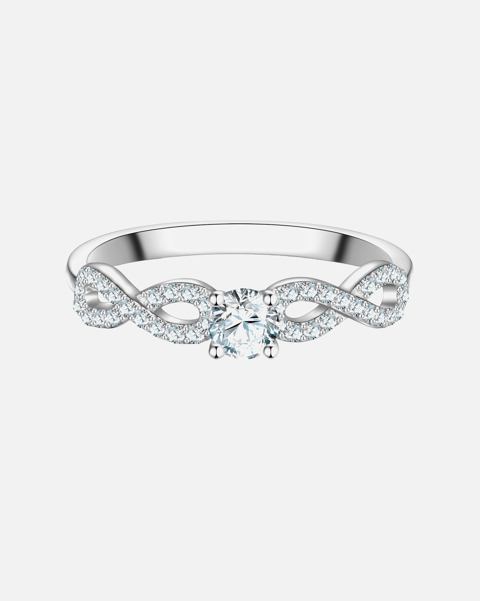 Ring für Weiblich Trilani Ring Infinity aus Sterling Silber in silber mit Zirkonia 52