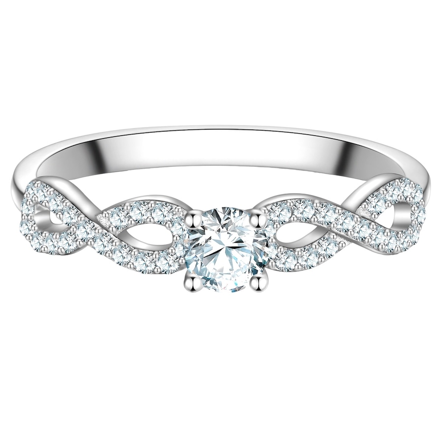 Trilani Ring Infinity aus Sterling Silber in silber mit Zirkonia 56 Damen