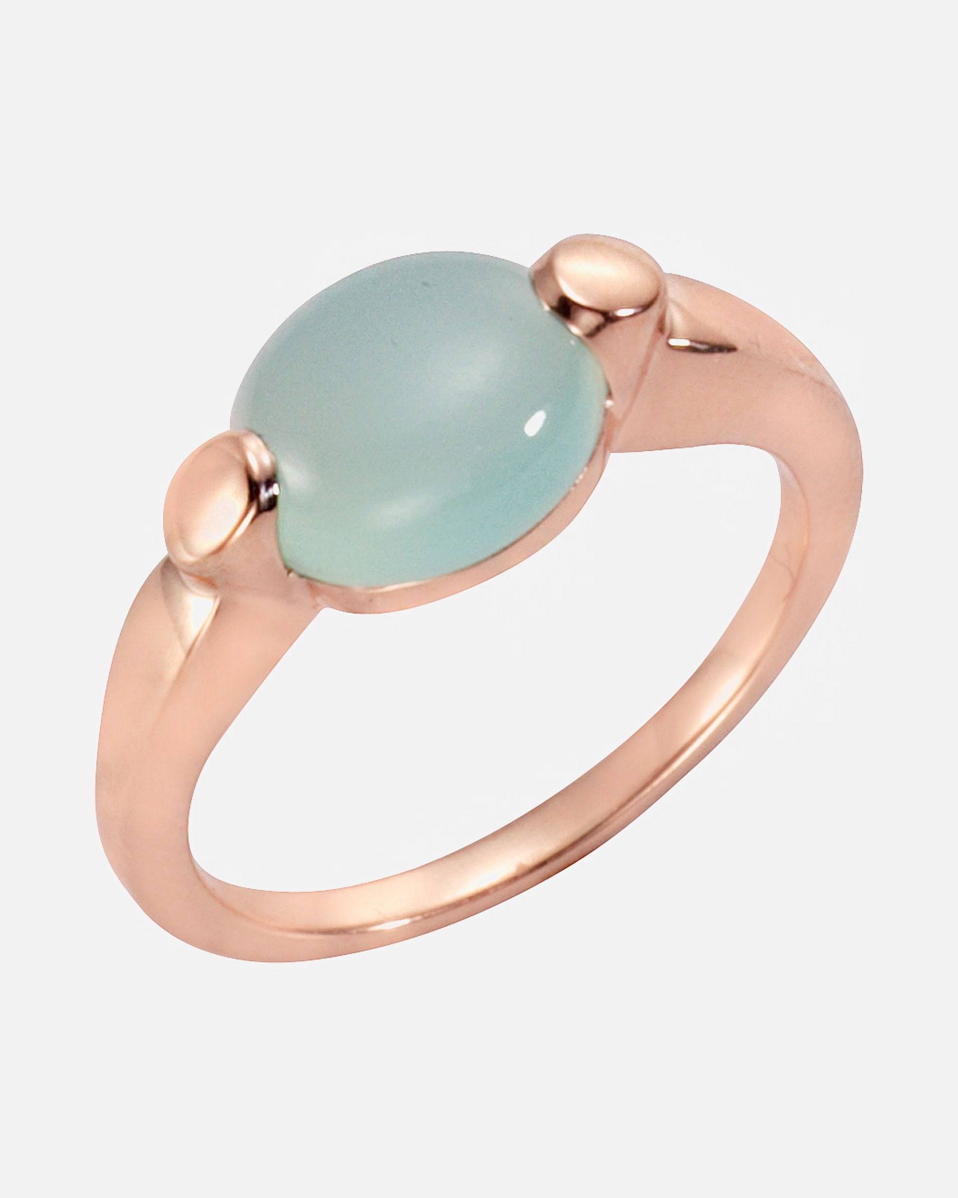 Ring für Weiblich Jamelli Ring 925/- Sterling Silber Chalcedon blau 2,75ct. 54