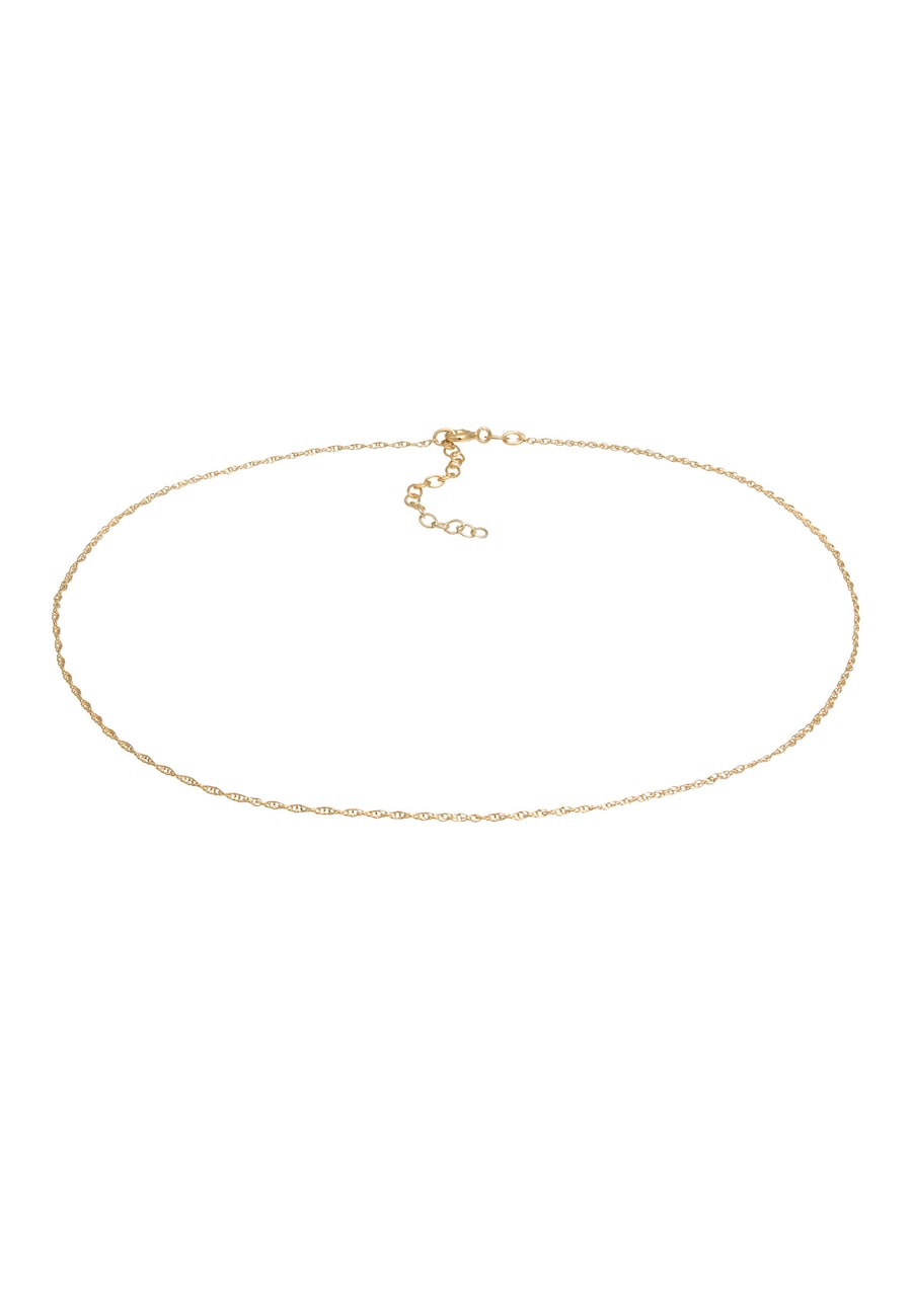 Elli Choker Basic Twisted Chain Gedreht Fein 925 Silber 36 Damen