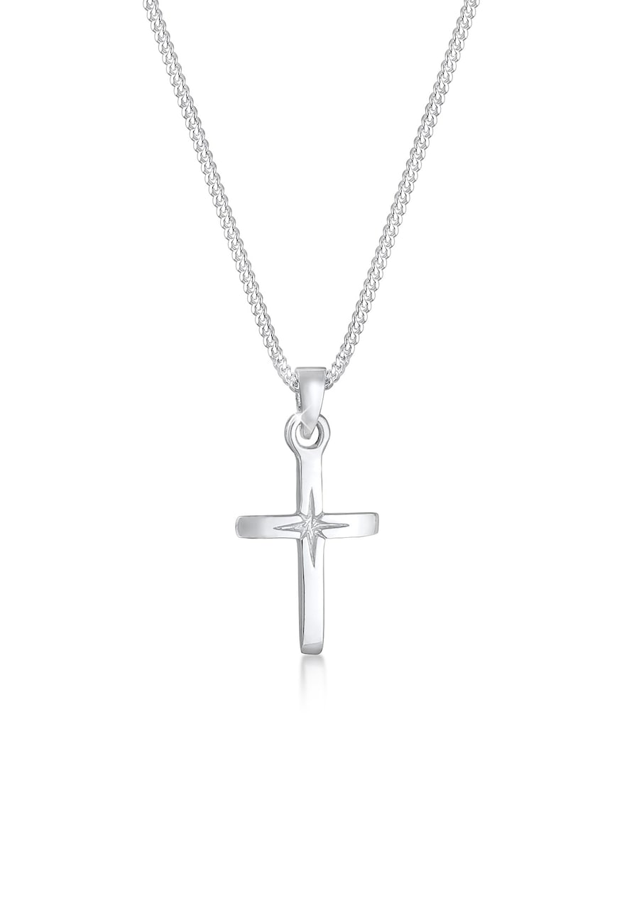 Elli Kreuz Symbol Anhänger Religion 925 Sterling Silber silberfarben Damen