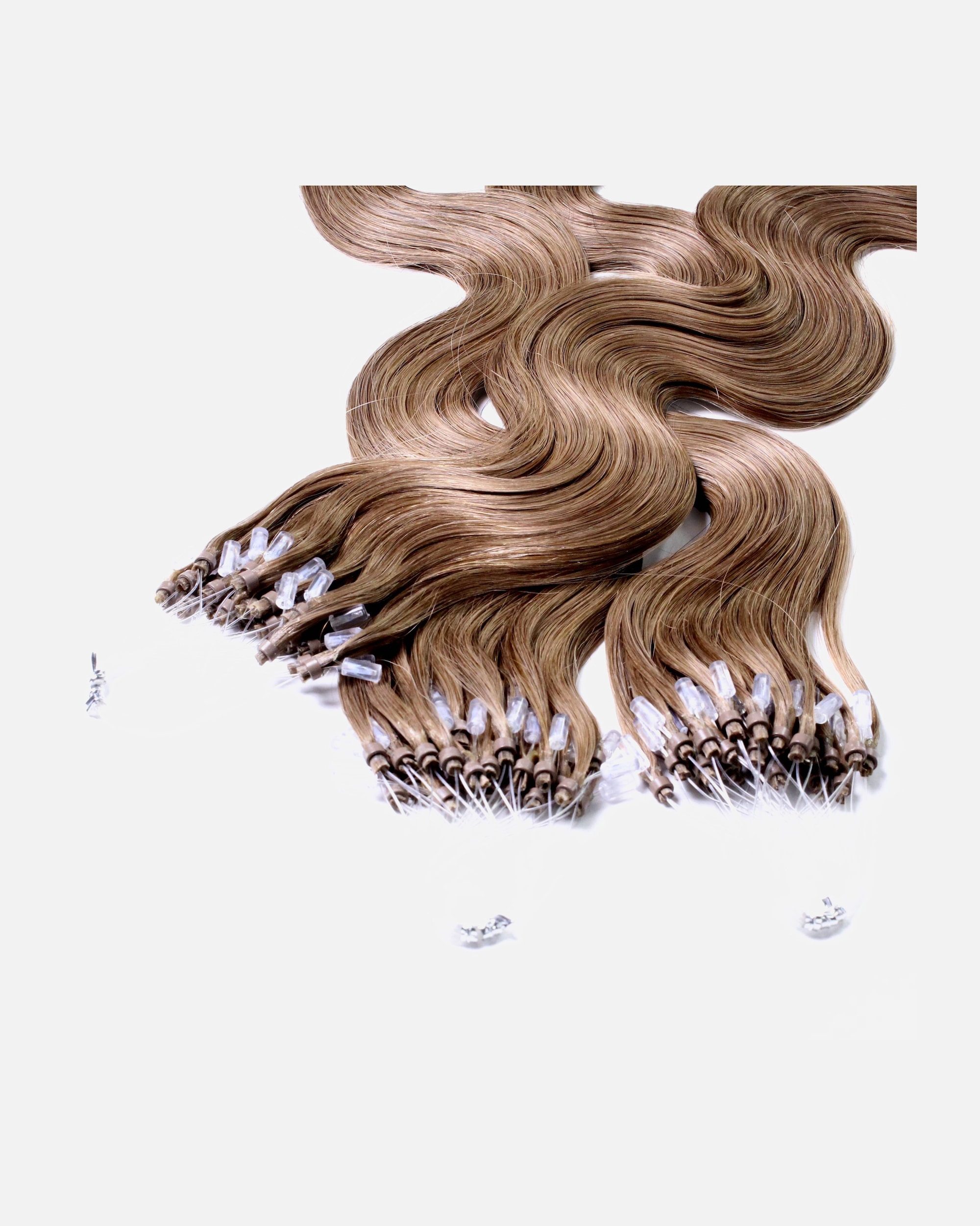 Extensions für Weiblich hair2heart Microring Extensions Echthaar #8/1 Hellblond Asch 0.5g 40cm
