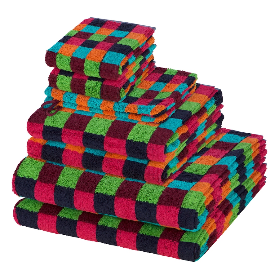 Cawö Handtuch-Set Lifestyle (8-teilig) Mehrfarbig Schwarz