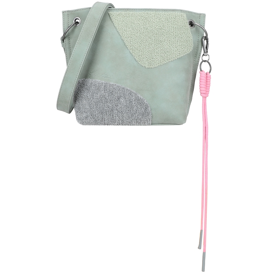 Fritzi aus Preußen Schultertasche Fritzi03 Limited Happy Flocked Jive Soft Berry mit moderner Flockung grün Pink Damen