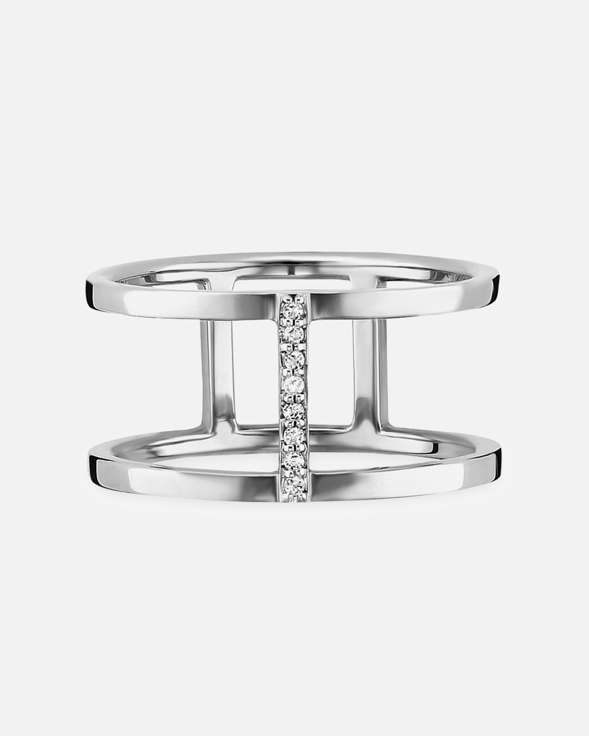 Ring für Weiblich caï Ring 925/- Sterling Silber Topas weiß 0,036ct 060 (19,1)