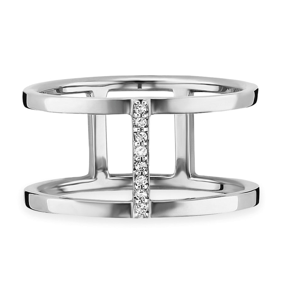 caï Ring 925/- Sterling Silber Topas weiß 0,036ct 050 (15,9) Damen