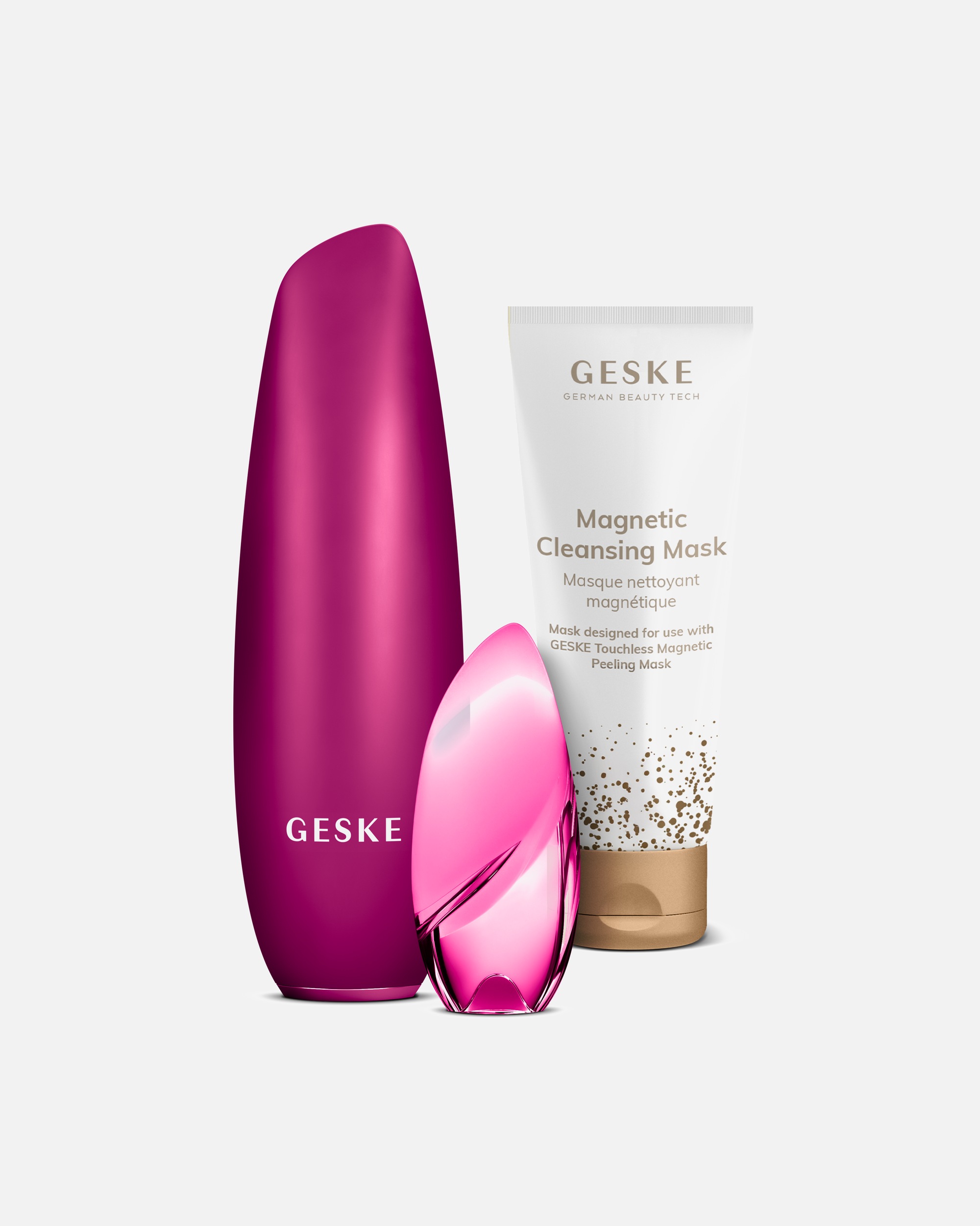 Multifunktionsgerät für Unisex GESKE Touchless Magnetic Peeling Mask 5in1 + 1x Magnetic Cleansing Mask Magenta