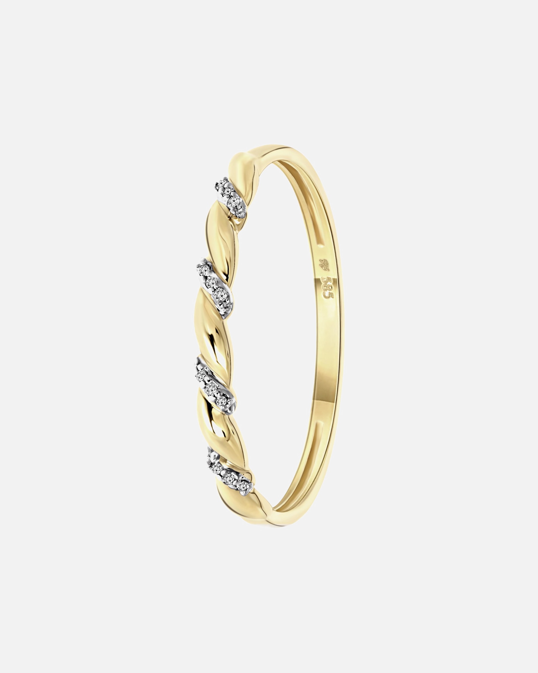 Ring für Männlich Lucardi Ringe 585 Gold - goldfarbig 49mm