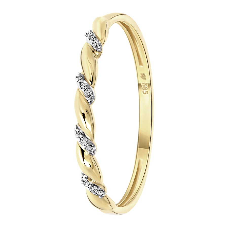 Lucardi Ringe 585 Gold - goldfarbig 57mm Herren